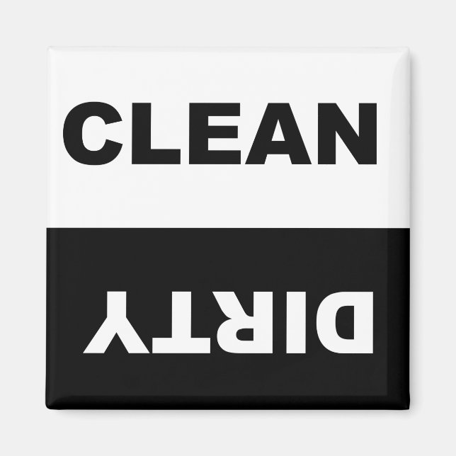 Clean Dirty Dishwasher magnet (Front)