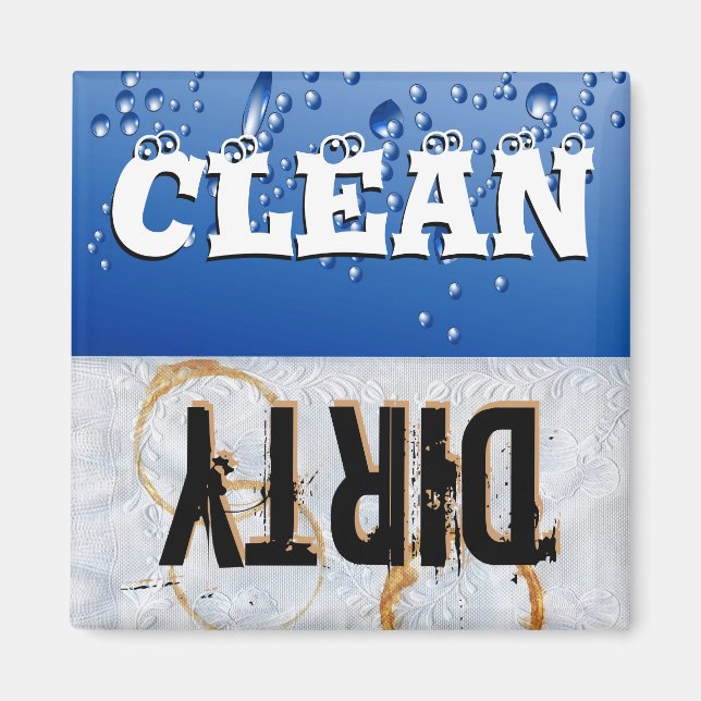 Clean & Dirty Dishwasher Magnet (Front)