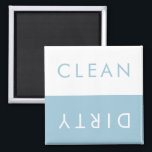 Clean Dirty Dishwasher Magnet in Custom Colours<br><div class="desc">Choose your own background colour, the other half is white; Simple straight forward clean dirty dishwasher magnet. 2" x 2". You can also add your own text to suit your business as a promotional tool. Click "customize it" to pick the colour on the right; if you click the eye dropper...</div>