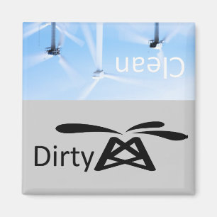 Clean dirty Dishwasher Magnets