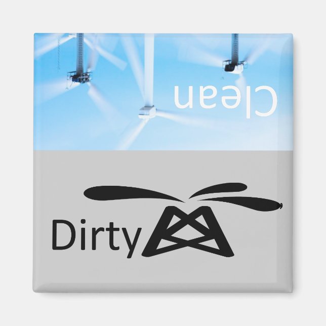 Clean dirty Dishwasher Magnets (Front)