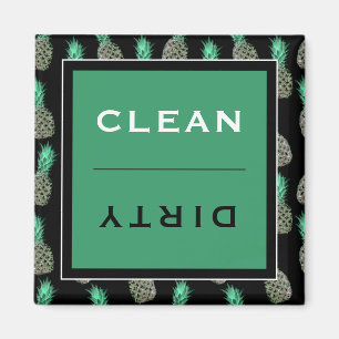 Clean/Dirty Dishwasher   Tropical Pineapples Magnet