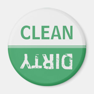 Clean Dirty Emerald Green Dishwasher Magnet