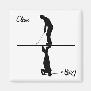 Clean / Dirty Golf Magnet