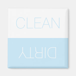 Clean Dirty indicator light blue white dishwasher Magnet