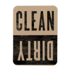 Clean | Dirty Letterpress Style Dishwasher Magnet