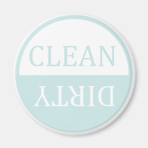 Clean dirty light mint dishwasher magnet
