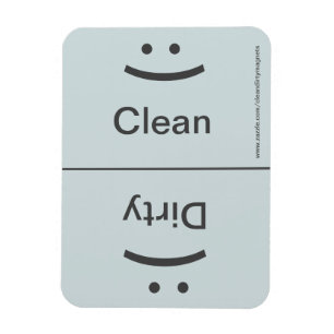 Clean Dirty Magnet - Grey - (Smile/Frown)