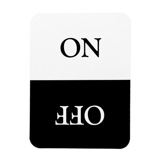 Clean Dirty, ON OFF Dishwasher Laundry black white Magnet (Vertical)