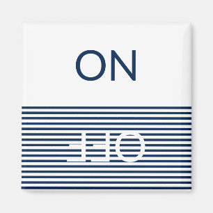 Clean Dirty, ON OFF Dishwasher Laundry blue white Magnet