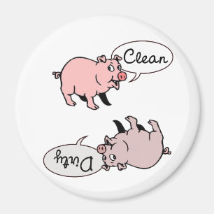Clean Dirty Pigs Magnet