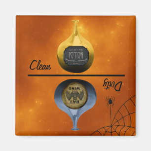 Clean / Dirty, Poison Bottle, Halloween Magnet