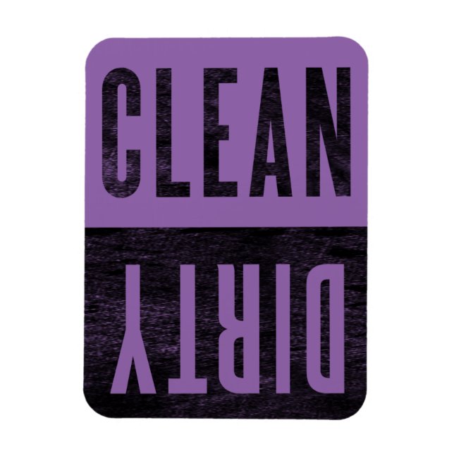 Clean | Dirty Purple Dishwasher Magnet (Vertical)