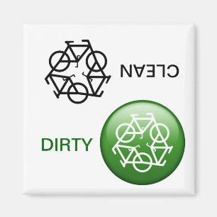 "CLEAN / DIRTY" Re-Cycle Dishwasher Magnet