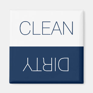 Clean / Dirty reversible dishwasher indicator navy Magnet