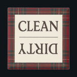 Clean Dirty Royal Stewart Plaid Dishwasher Magnet<br><div class="desc">Here's a dash of Scottish charm for your kitchen routine with this reversible Royal Stewart plaid dishwasher magnet. Featuring a traditional tartan border and stylish typography, it’s both decorative and practical—easily letting everyone know when the dishes are clean or dirty. Makes a thoughtful gift for anyone who loves a bit...</div>