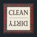 Clean Dirty Royal Stewart Plaid Dishwasher Magnet<br><div class="desc">Here's a dash of Scottish charm for your kitchen routine with this reversible Royal Stewart plaid dishwasher magnet. Featuring a traditional tartan border and stylish typography, it’s both decorative and practical—easily letting everyone know when the dishes are clean or dirty. Makes a thoughtful gift for anyone who loves a bit...</div>