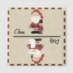 Clean / Dirty Santa Magnet<br><div class="desc">Santa clean and dirty magnets</div>