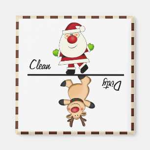 Clean / Dirty Santa Magnet