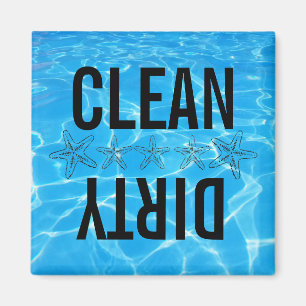 Clean/Dirty Swimming Pool Dishwasher Magnet