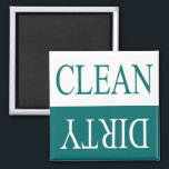 Clean dirty-Teal dishwasher magnet<br><div class="desc">A useful magnet for your dishwashers ...  from Uneek products ! Here are more colour options for the magnet :</div>