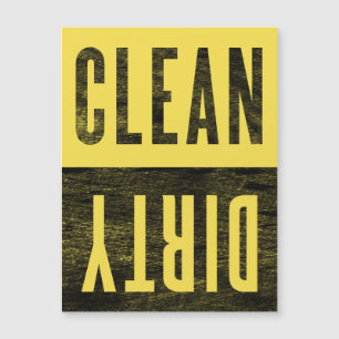 Clean Dirty Vintage Dishwasher Kitchen Magnet