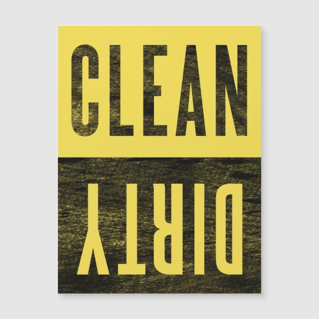 Clean Dirty Vintage Dishwasher Kitchen Magnet (Front)