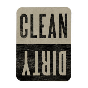 Clean Dirty Vintage Typography Magnet