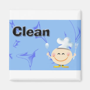 Clean dishes - White Magnet