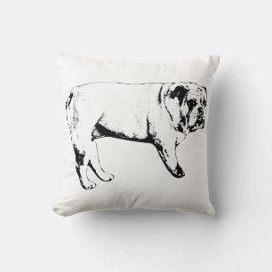 Clean-Edge Bulldog Pillow