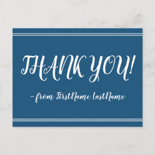 Clean, Elegant "THANK YOU!" Postcard