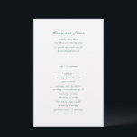 Clean Emerald Green Elegant Wedding Program<br><div class="desc">Elegant wedding programs featuring a timeless design with script and serif fonts.</div>