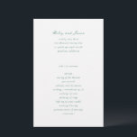 Clean Emerald Green Elegant Wedding Program<br><div class="desc">Elegant wedding programs featuring a timeless design with script and serif fonts.</div>