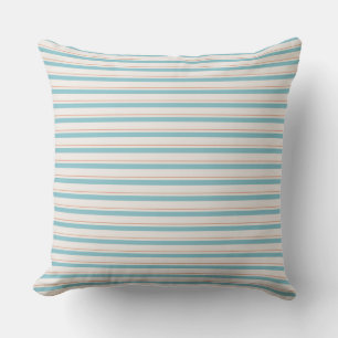 Clean Geometric Stripes on White Back Throw Pillow
