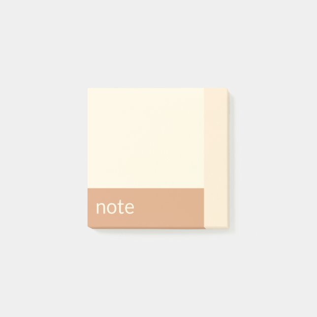 Clean Girl Tan and Cream Customizable Post-it Notes (Front)