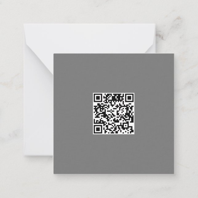 Clean Gray Corporate QR Code Card (Back)