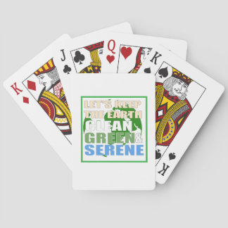 clean green earth playing cards