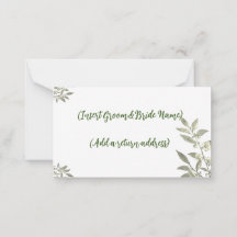 Clean greenery Return card