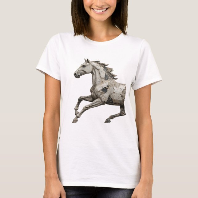 Clean Grey ABSTRACT ART Statement Design v2 T-Shirt (Front)
