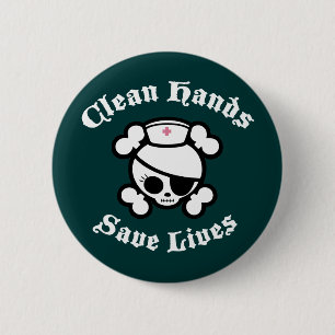 Clean Hands Save Lives 2 Inch Round Button
