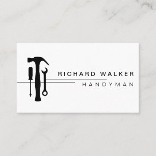 Clean Handyman Tools Auto Mechanic Carpenter Business Card