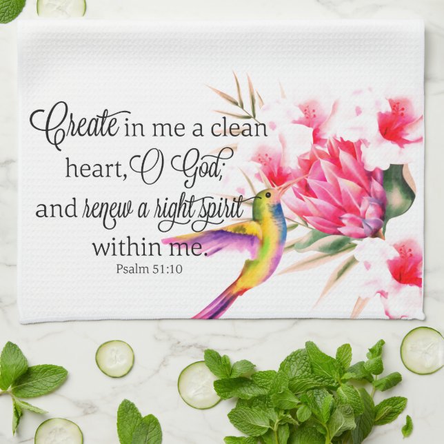 Clean heart  kitchen towel (Folded)