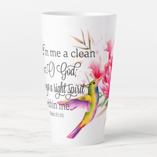 Clean heart  latte mug (Front)