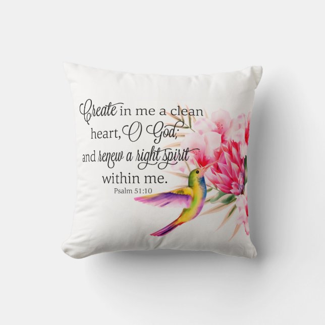 Clean heart  throw pillow (Front)