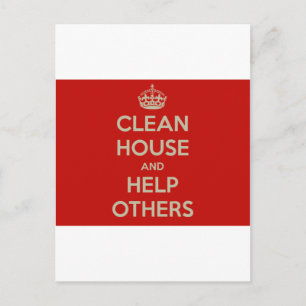 Clean House and Help Others Postcard