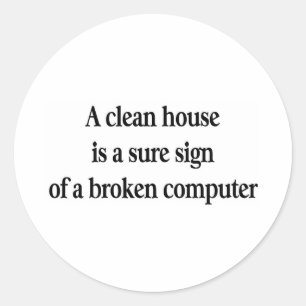 Clean House Classic Round Sticker