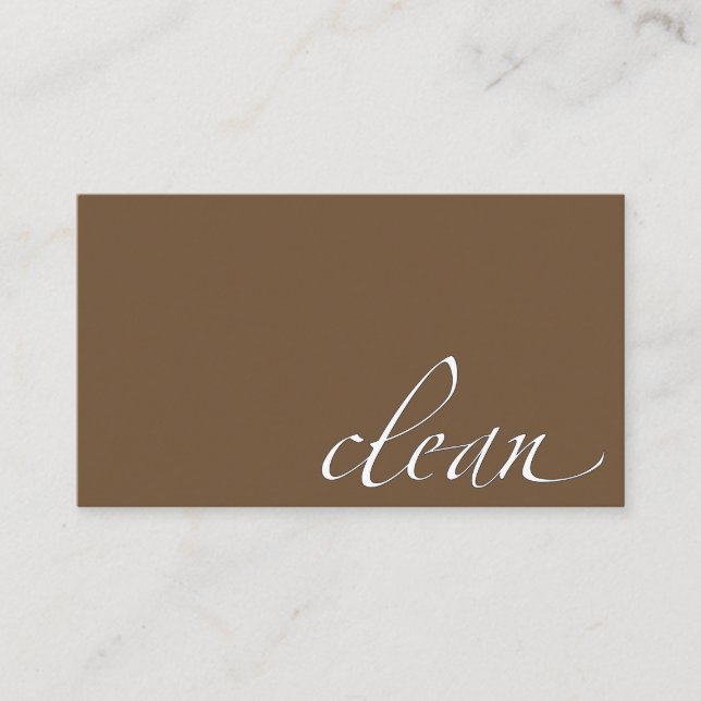 Clean Housecleaning Cleaner Business Card (Front)