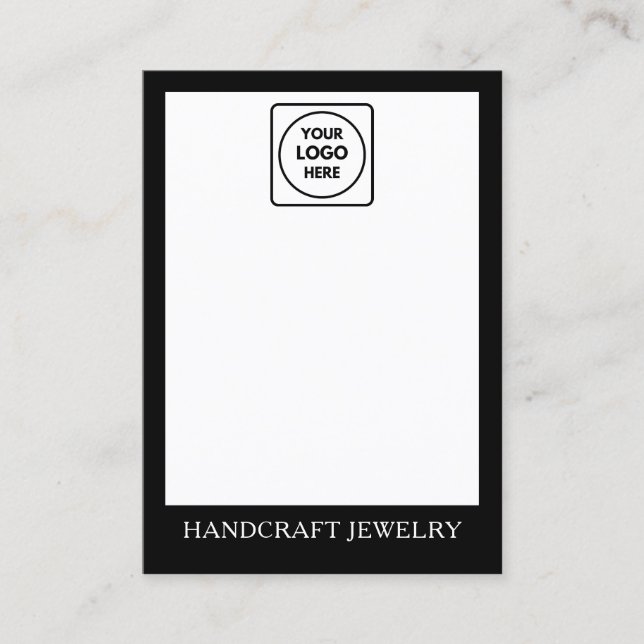 Clean Jewellery Logo Card display holder (Front)
