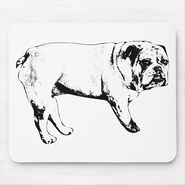 Clean-Line Bulldog Mouse Pad (Front)