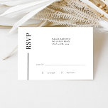 Clean Line Minimalist Wedding RSVP Card<br><div class="desc">Elegant and minimal wedding RSVP card featuring black line and fonts on a white background.</div>